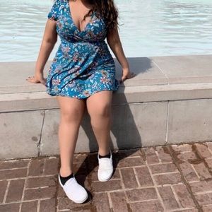 Blue floral sundress